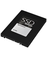 Black SSD with white label